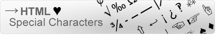 HTML Special Characters